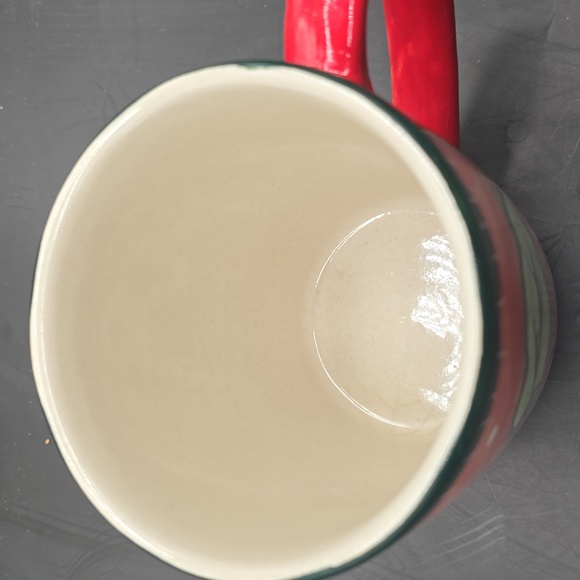 Studio 33 Large Holiday Christmas Holly Leaf Oversized Coffee Mug Cup - Picture 4 of 6